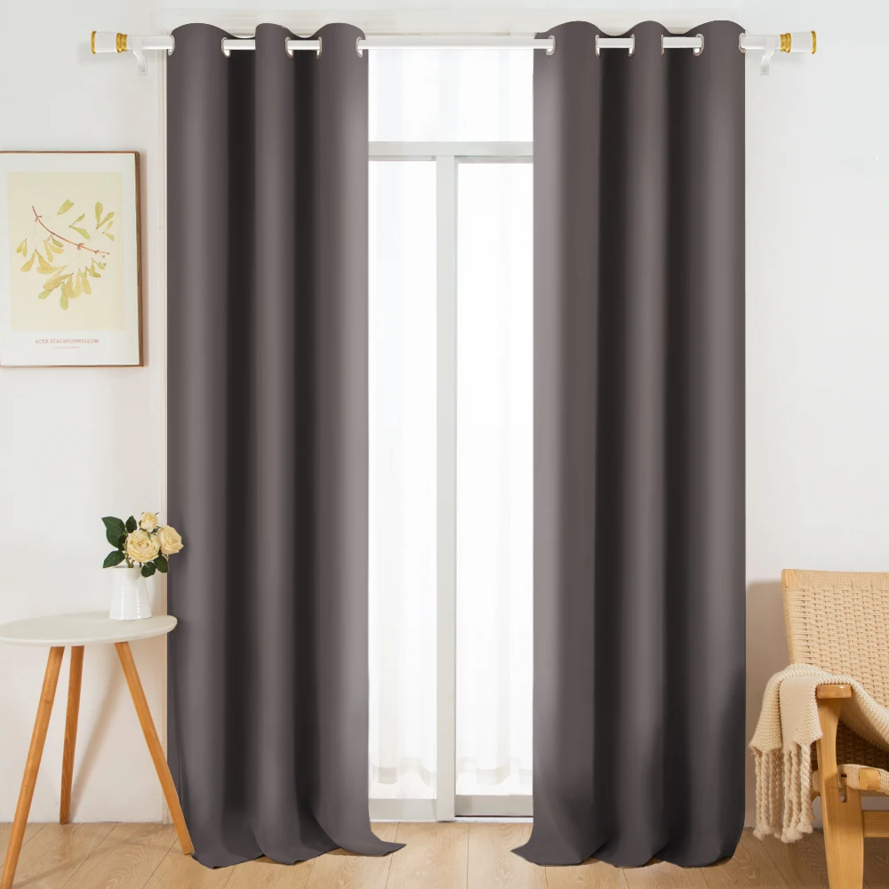 Blackout Curtains YanYangTian Home Decor Window Living room Shading Curtains for bedroom Simple Solid Thicker Dark Curtains