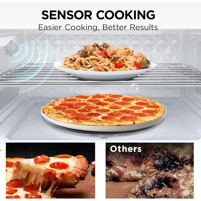 Over The Range Microwave Oven with One Touch, 1000 Watts, 400 CFM and Sensor Cooking, OTR 1.9 Cu.ft
