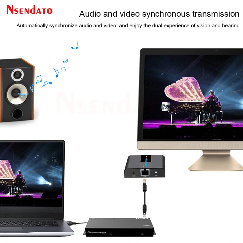 LKV714Pro-V2.0 LKV712Pro-V2.0 4K 60Hz HDMI POE Extender Over RJ45 30M HDMI Video Transmitter and Receiver Splitter Kit with Loop