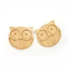 Baby Frog Wooden Dinner Plate Baby Feeding Bowl Children Feeding Tableware With Silicone Suction Cup Wooden Cartoon Dinner Plate 6