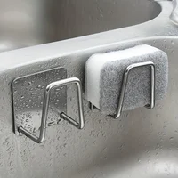 1/2pcs Stainless Steel Sink Sponge Rack For Sponge Steel Wire Ball Draining Paste The Inner Wall Of The Sink Kitchen Supplies 1