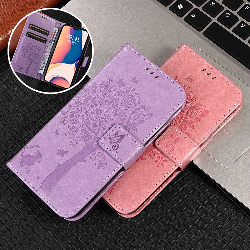 iPhone 14 Pro Geprägte Katze Brieftasche Hülle für iPhone 14 13 12 11 Pro Max XR XS MAX 6 7 8 Plus Kartenfächer PU Leder Flip Co_voghion.com