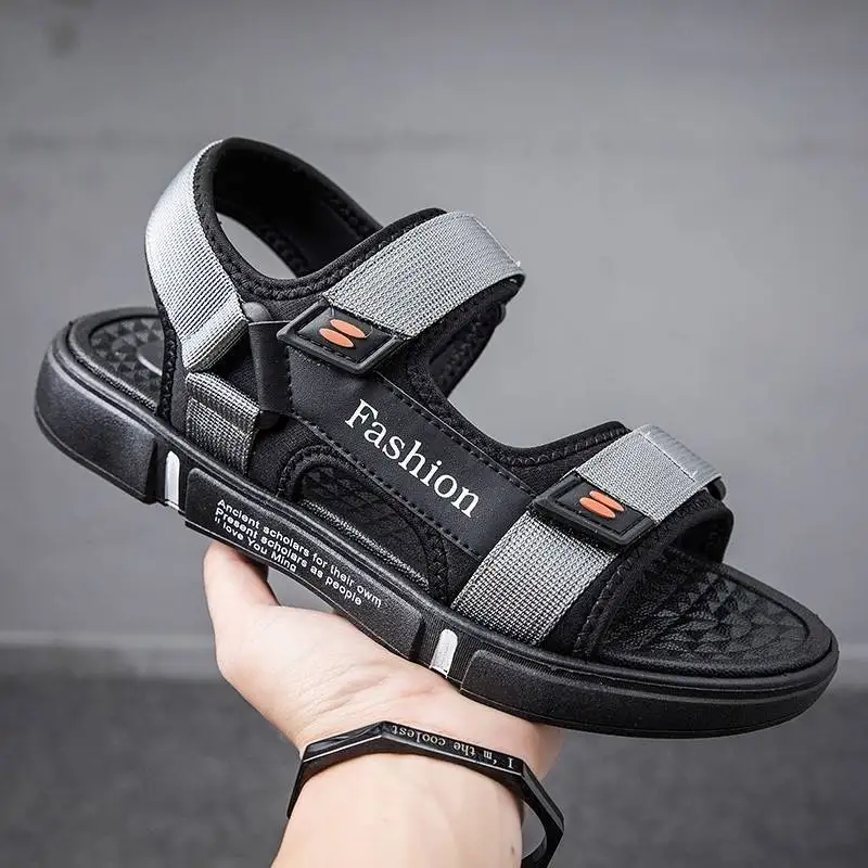 Men's Sandals 2023 New Summer Outdoor Anti-slip Sports Casual Dual-purpose Beach Water Shoes Slip-On EVA Flat Heel Sandals - 4