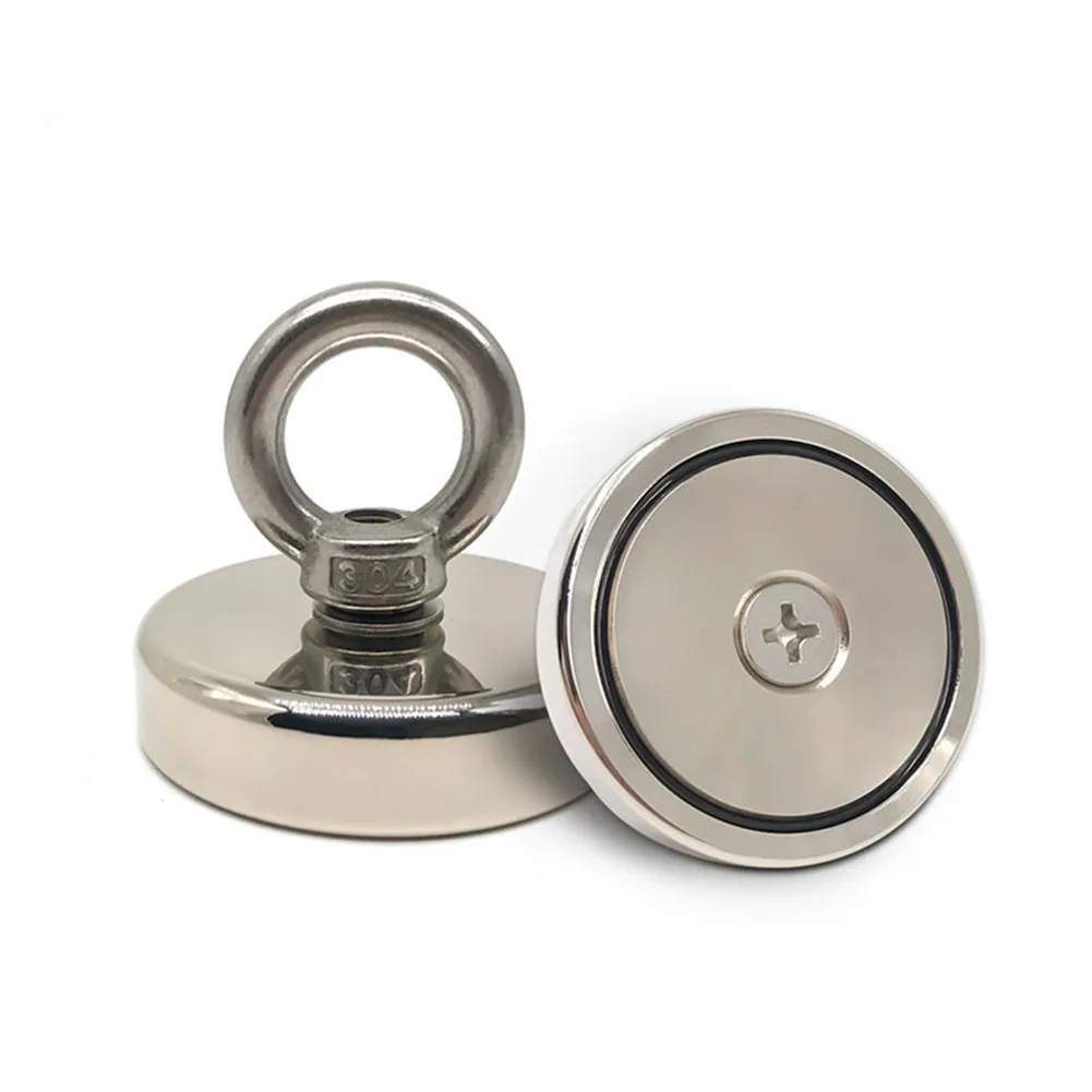 Powerful Strong Neodymium Fishing Magnets Super Power Salvage Search Magnetic Hook Sea Fishing Rare Earth Magnets Salvage Rings