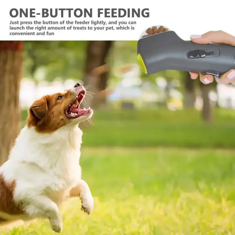 Dog Snack Launcher Handheld - Interactieve Pet Catapult Toy Voor Honden En Katten, Roze/Geel