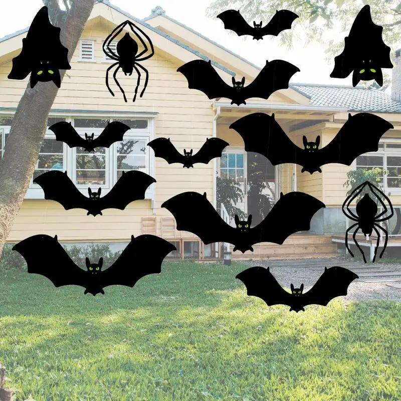 120 Pipistrelli Di Halloween, Decorazioni 3D per Halloween, Adesivi