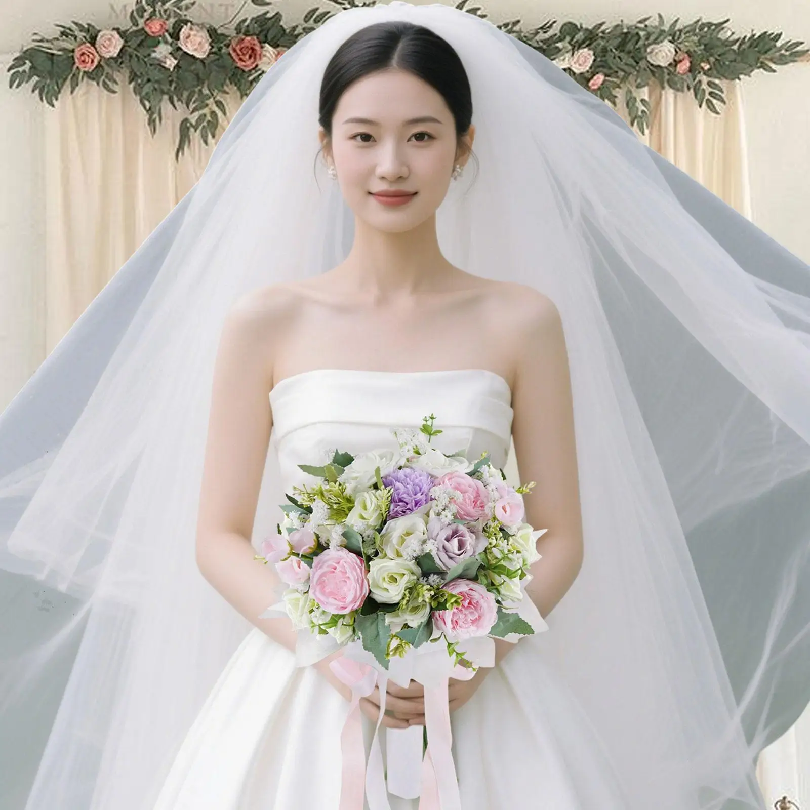 Wedding Bride Bouquets Elegant Wedding Accessories Artificial Bridal Bouquet for Party Wedding Photo Prop Anniversary Decoration Wedding Bride Bouquets Elegant Wedding Accessories Artificial Bridal Bouquet for Party Wedding Photo Prop Anniversary Decoration