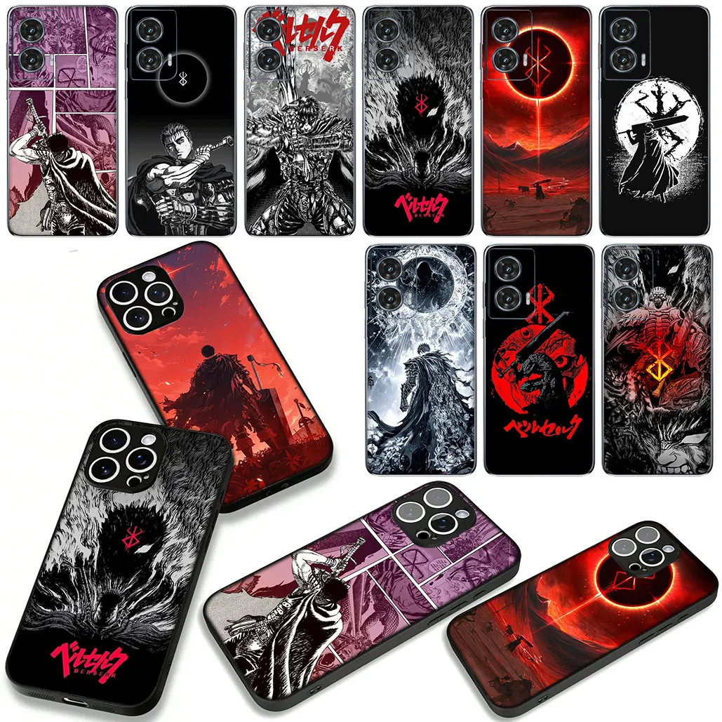 Anime-Inspired Berserker Phone Cover with Guts Cartoon Design