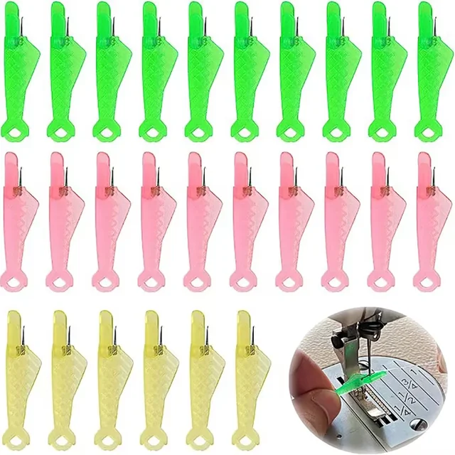 10/20Pcs Fish Type Auto Needle Threader Mixed Automatic Needle Threader for Home Hand Machine Sewing Automatic Thread Device 2