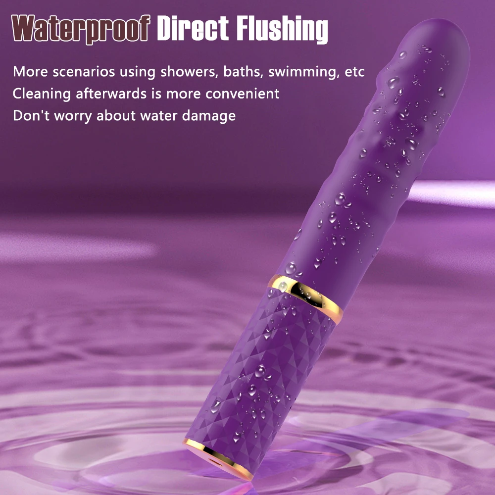 Rabbit Vibrator Telescopic G-spot Massager With Suction Cup_voghion.com