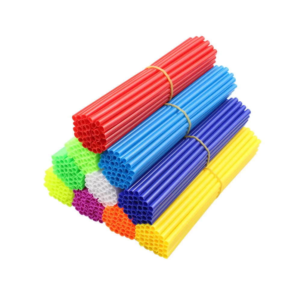 36Pcs/Pack Bike Wheel Spoke Protector Colorful Motocross Rims Skins Covers Off Road Bike Guard Wraps Kit Motorcycle Guard