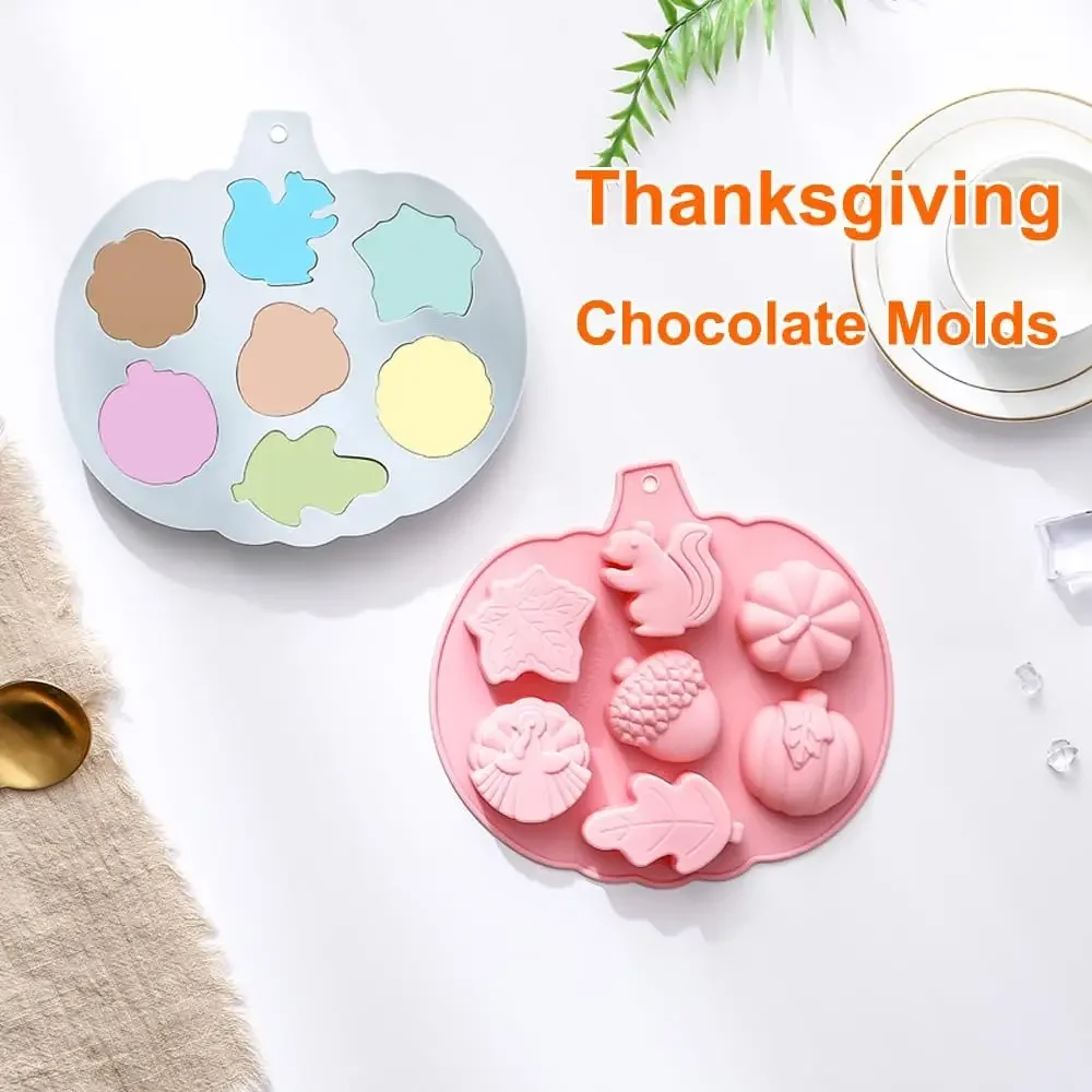 Thanksgiving Pumpkin Leaf Silicone Molds 6