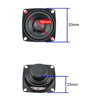 2inch 53MM Neodymium Full Range Horn Paper Basin Rubber edge 8ohm 5W speaker 2pcs 2