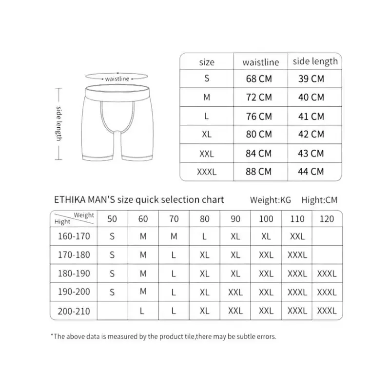 ETHIKA Sexy Men's Underwear Print Boxer Cueca Man Lingerie Men Panties Boxershorts Boxerbriefs Plus Size Boxers Briefs S-XXXL 2