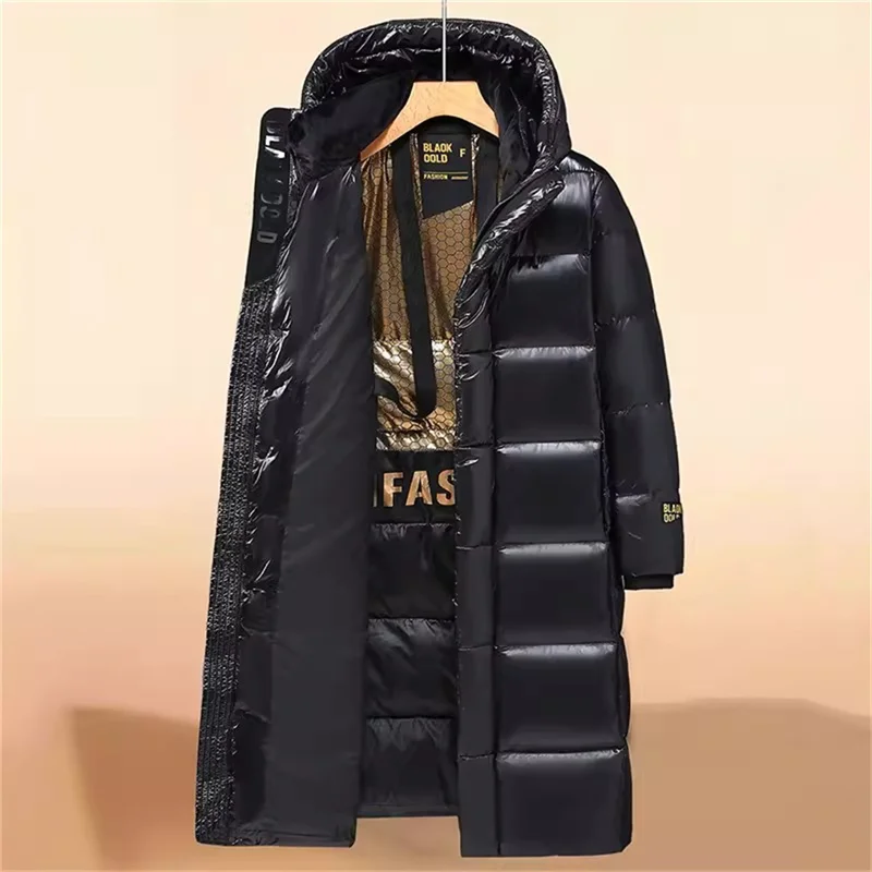 2025 new Down Jacket Men's mid length couple Black Gold White Duck