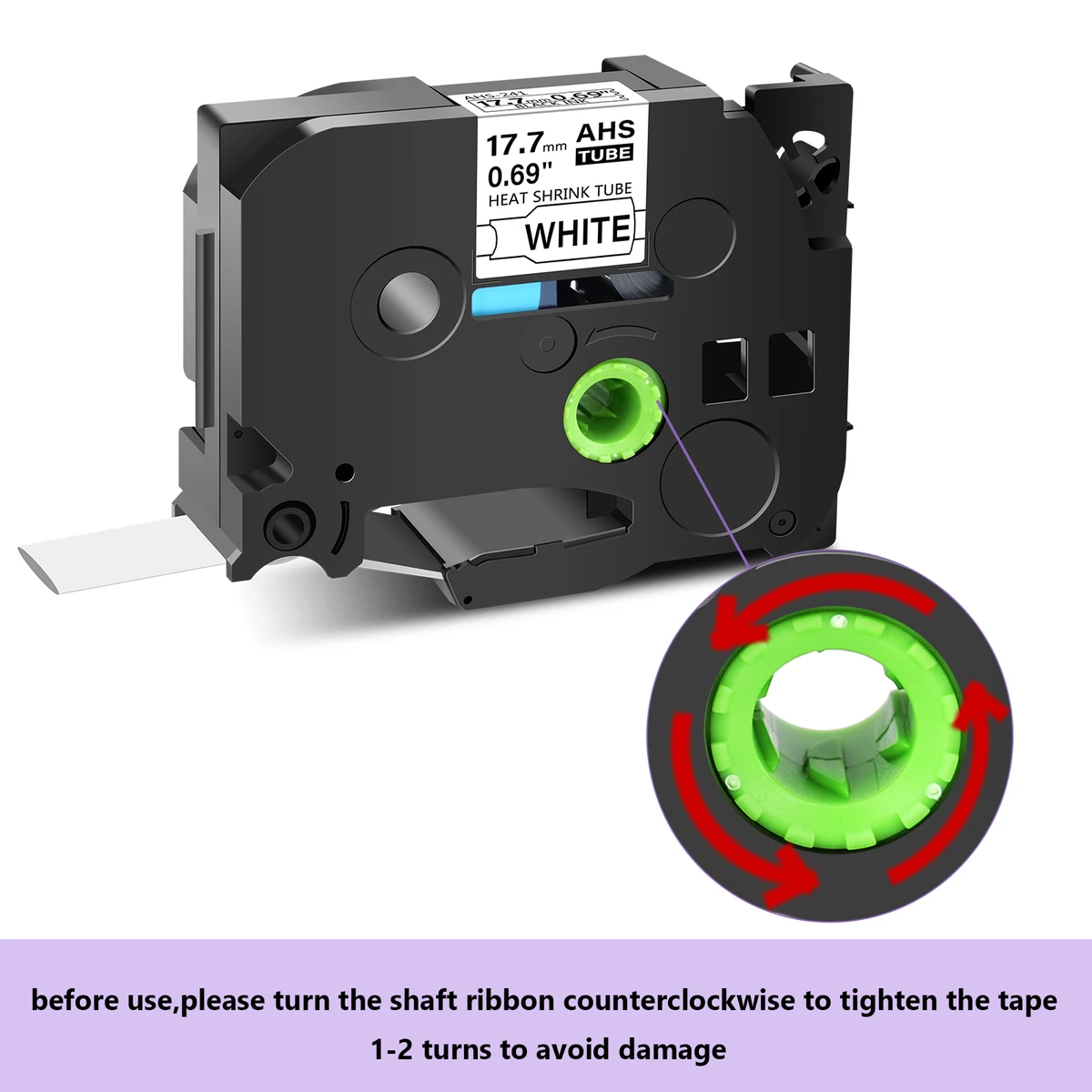 Cruxer Heat Shrink Tube Tape Compatible for Brother HSE-231 HSE-631 251 241 Tape 6/9/12/18/24mm Ribbon for Brother P-touch Maker — view 3