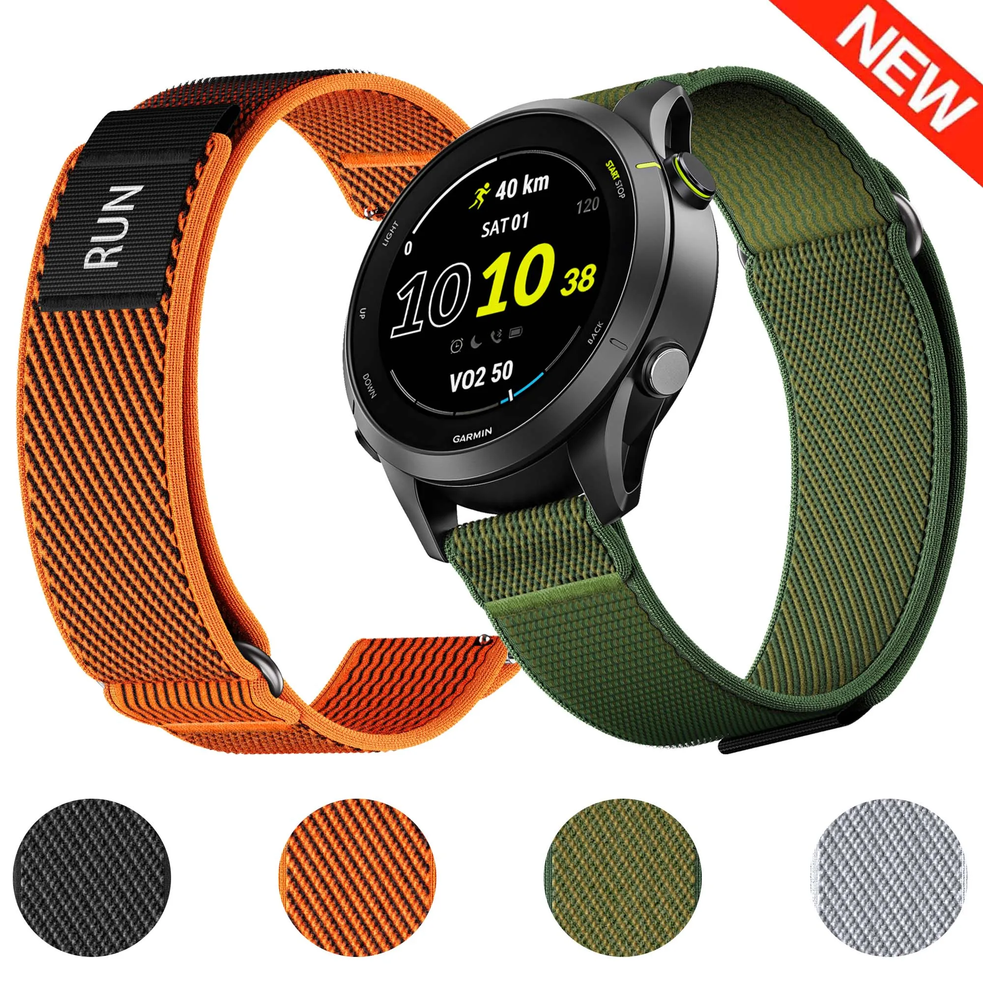 Military-Style Nylon Canvas Watch Band - Sporty and Durable Strap