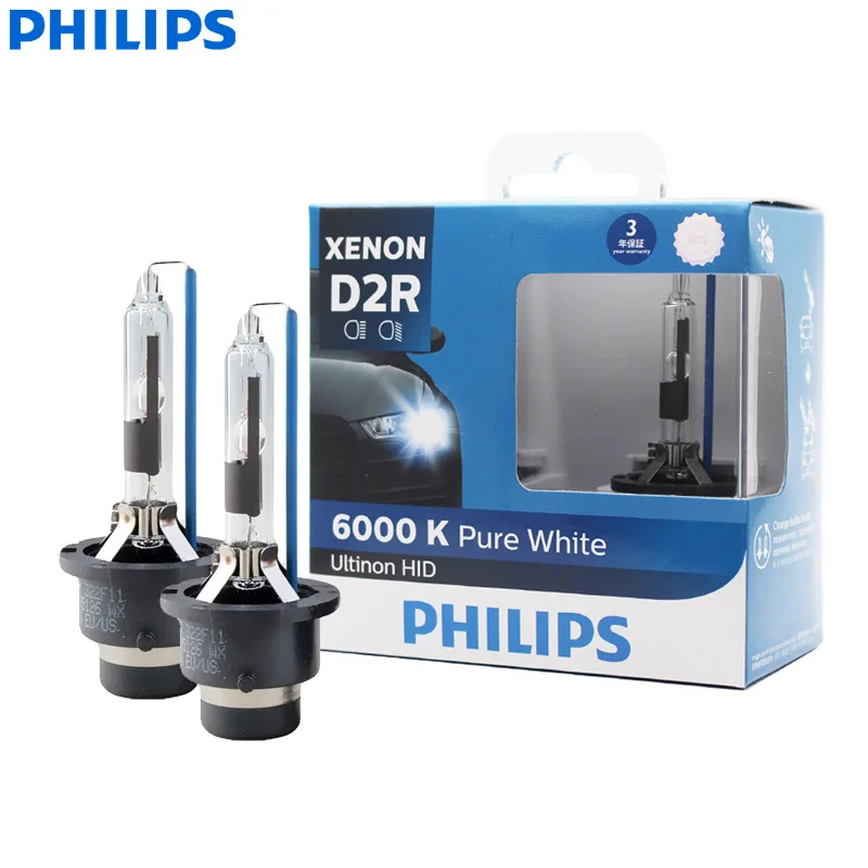 PhilipsD2R6000K35WXenonUltinonHIDCoolBlueWhiteLightAutoBulb
