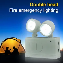 

Double Head Exit Left Right Control Led 3 Hours Emergency Light Twin Spot Safety Path 100-240V Rechargeable Outdoor for Home