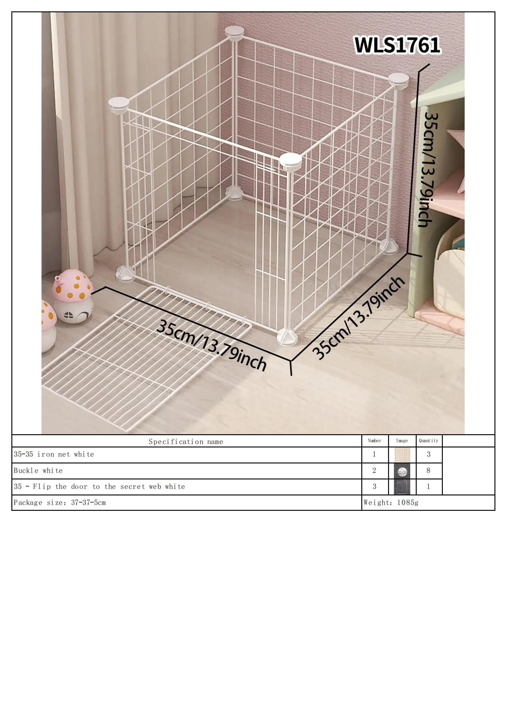سياج الحيوانات الأليفة الداخلي مع بوابة شبكية حديد...