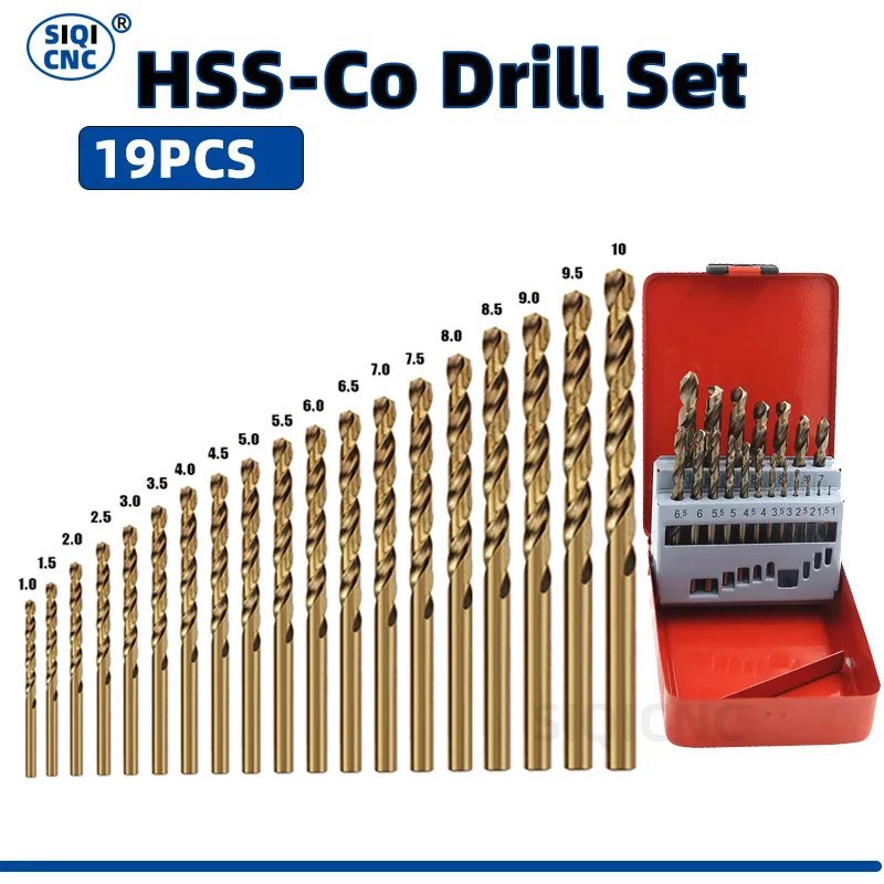 Foret hélicoïdal en acier rapide au Cobalt M35 ensemble d'outils en acier inoxydable accessoires de forets pour le perçage du métal en acier inoxydable 1 Foret hélicoïdal en acier rapide au Cobalt M35 ensemble d'outils en acier inoxydable accessoires de forets pour le perçage du métal en acier inoxydable 1