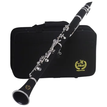 M MBAT Clarinet Bb Clarinet 17 Keys 6 Rings Black Blackwinds Professional Woodwind Musical Instruments With Accessories Bag 1