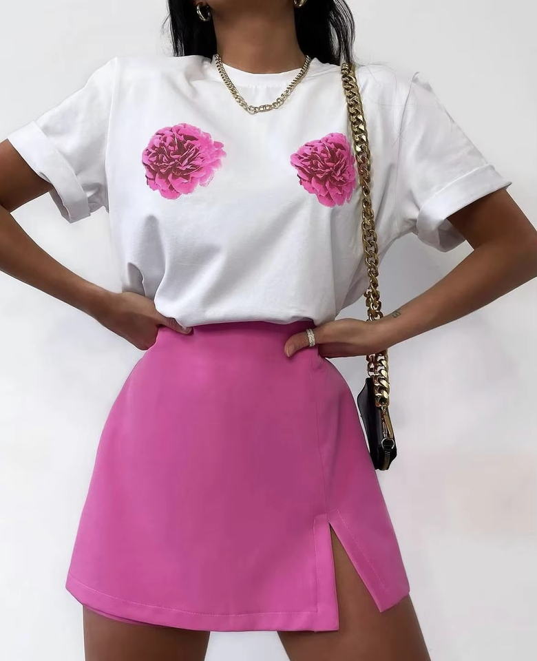 European Summer Bestseller Ultra-clear Printed New Men's and Women's Loose, Comfortable Pure Cotton Breathable T-shirts