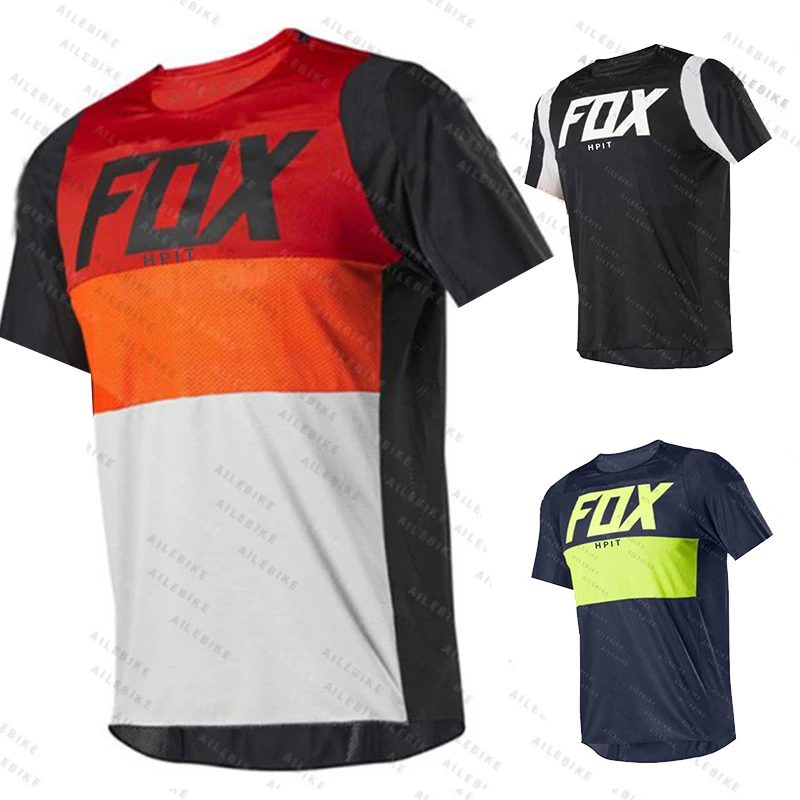 

Motorcycle Mountain Team Downhill Jersey MTB Offroad DH Bike Motorcycle Shirt Short Sleeve T-shirt Mountain Hpit Fox Jersey