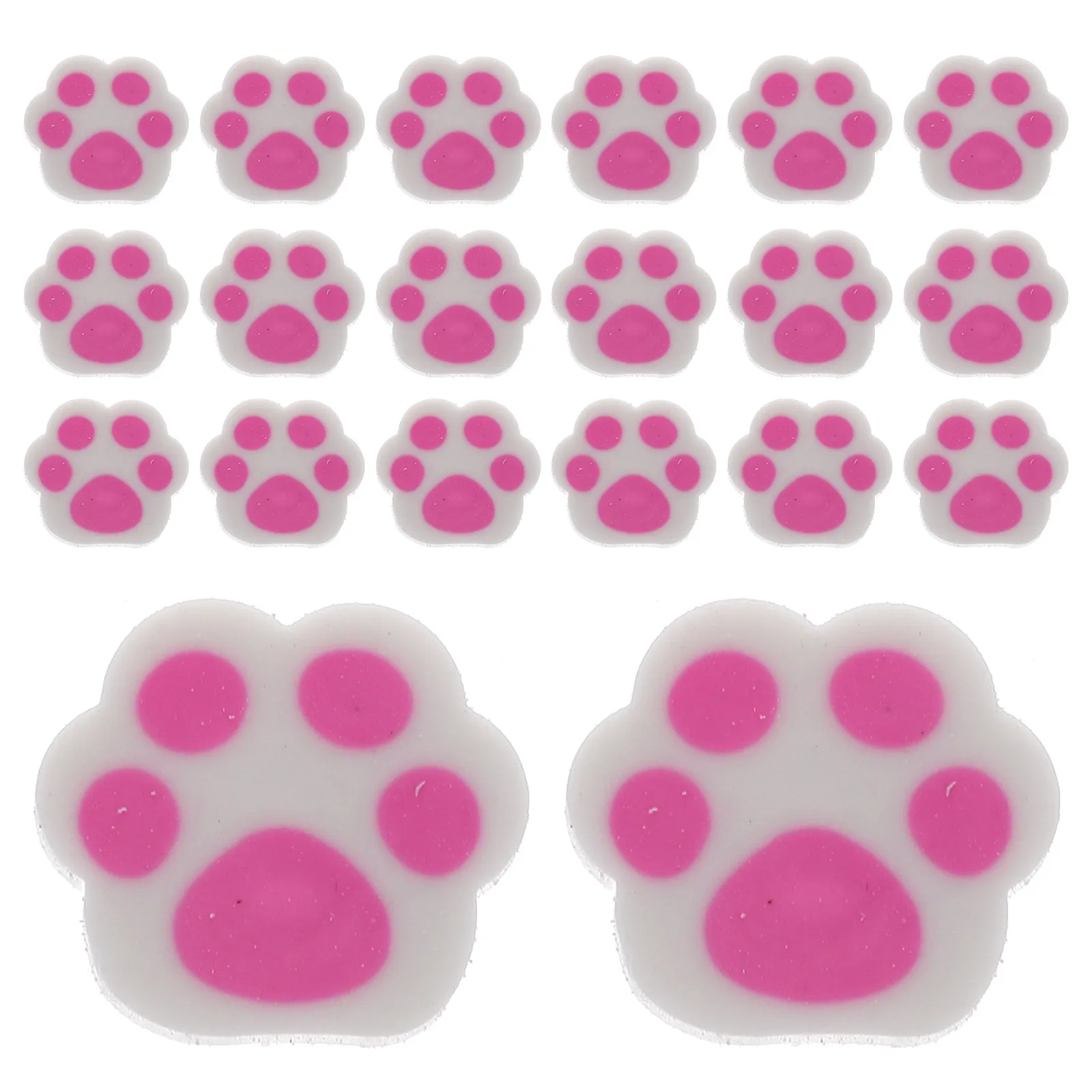 30Pcs 귀여운 동물 연필 지우개 고양이 발 디자인 작은 경량 지우개 학습용 쓰기 그리기 장식 대량