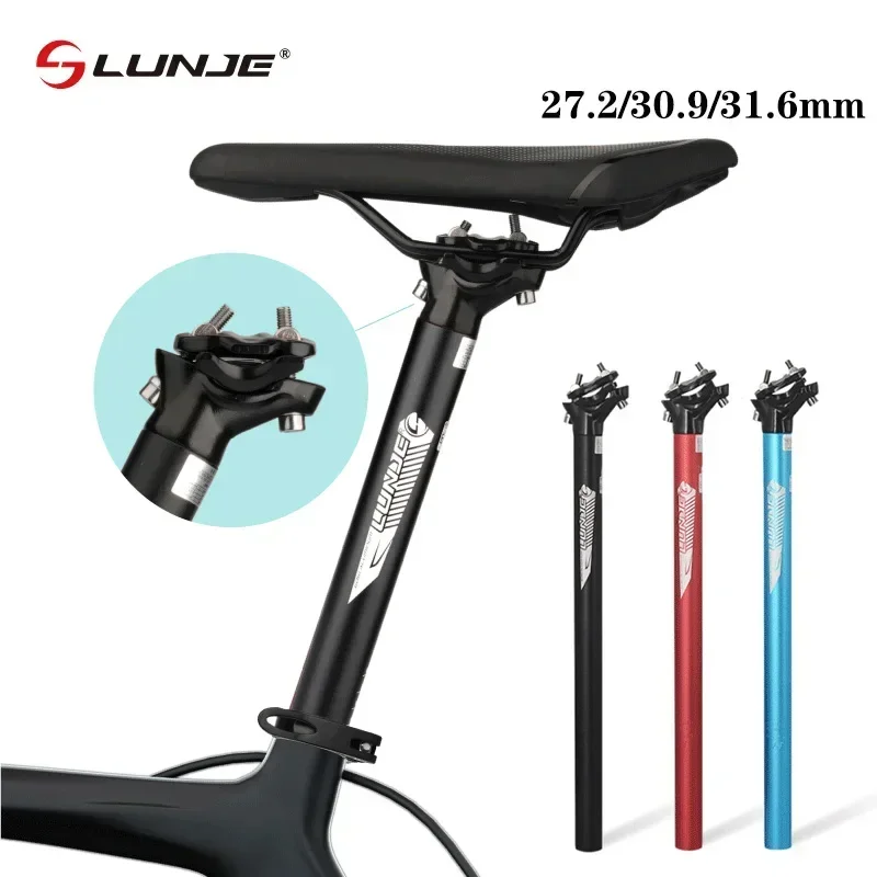 Mountain Road Bicycle Seatpost Ultralight Aluminum Alloy MTB Bike Seat Post Seat Tube 27.2/30.9/31.6mm*400mm Cycling Parts bike seat post