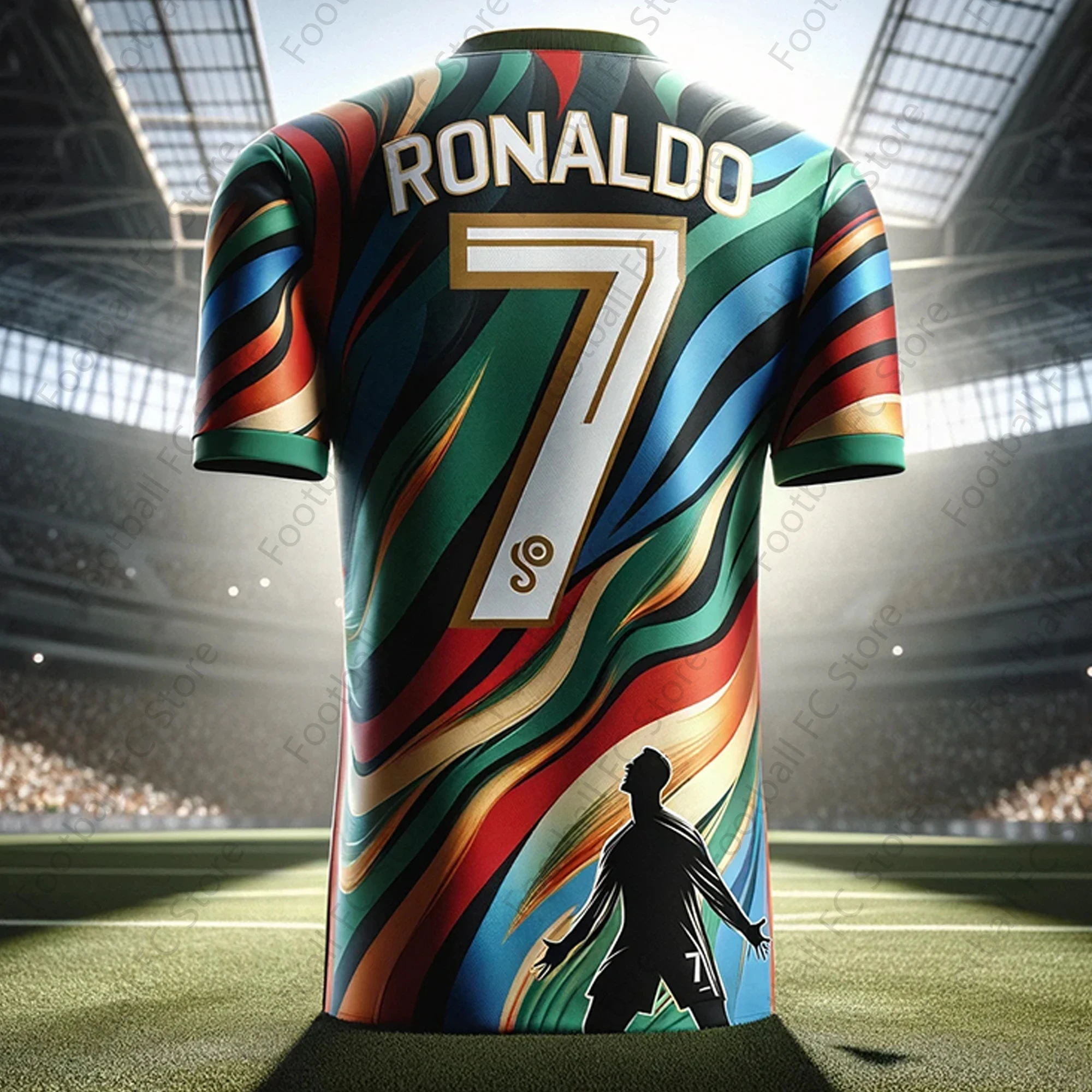 23/24 Summer soccer jersey SIU!! CHATGPT Intelligent Design Edition Ronaldo 7 for Kids/Adult