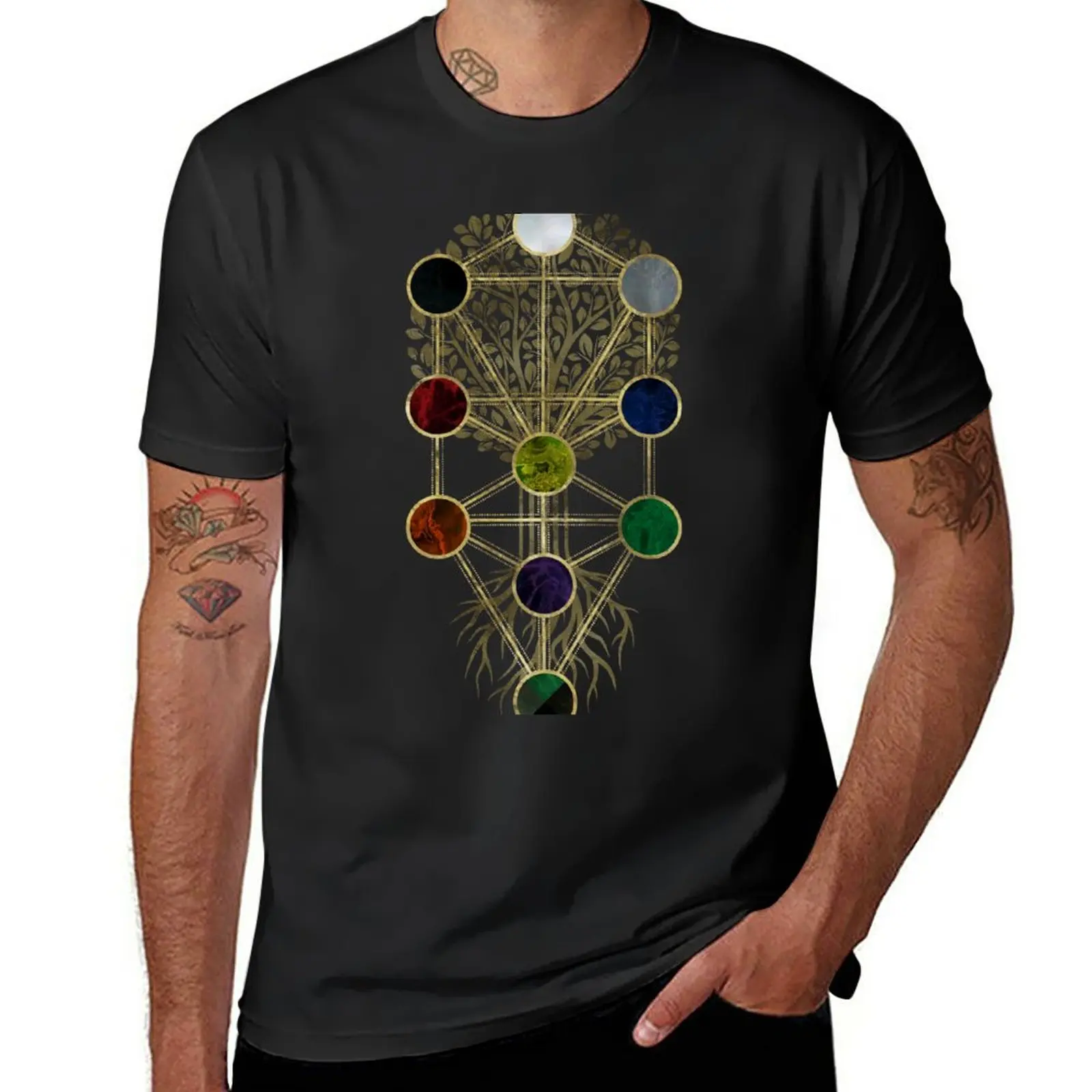 

Kabbalah The Tree of Life - Etz Hayim T-Shirt plus size tops anime clothes plus sizes t shirts for men