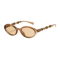 Lunettes de soleil rétro ovales petites pour femmes et hommes, avec rivets, monture tendance, lunettes de luxe, protection UV400, marque Oculus, Gafas pour femme 6