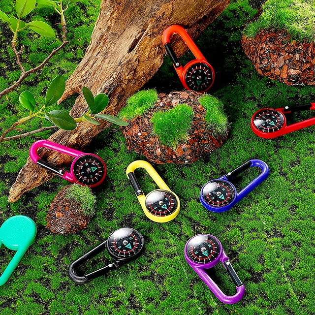 Mini Lightweight Compass, Portable Carabiner Keychain Compasses, Outdoor Camping Tool, Mountaineering Tourism Survival Equipment 6
