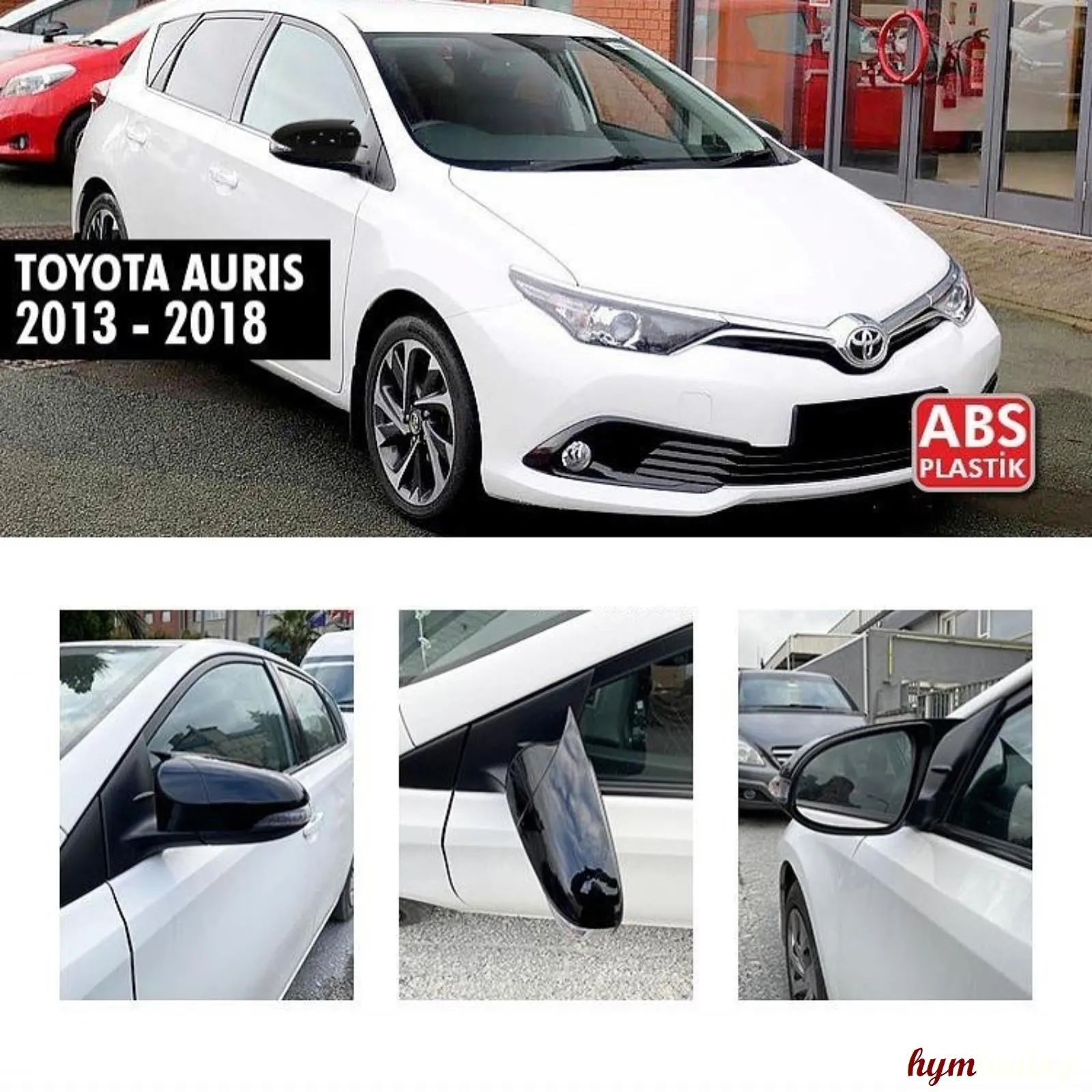 

Bat Style Mirror Cover For Toyota Auris, Glossy Black, Piano Black, Left & Right, High Quality, Auris 2013 2014 2015 2016 2017