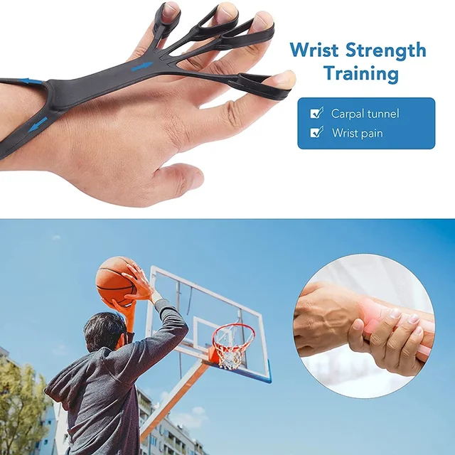 Silicone Hand Grip Device Finger Exercise Hand Strengthener Stretcher Hand Trainer Rehabilitation Training Equipment Muscle Tool 5