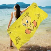 Yellow Cartoon T-Tweetys Bird Beach Towels Shower Towel Sauna Travel Spa Microfiber Quick Dry Gym Accessories Cute Room Decor 1