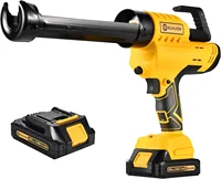 Caulking Gun: Max 6500N Force 10oz/300ml Electric Caulk Gun with 2 * 2.0Ah Li-Battery & Anti-Drip Design (80, Watts) 1