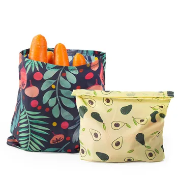 Sacs de rangement écologiques en cire d'abeille, 1 pièce, tissu de conservation frais, réutilisable, pour la cuisine, les fruits, les aliments et les légumes 1
