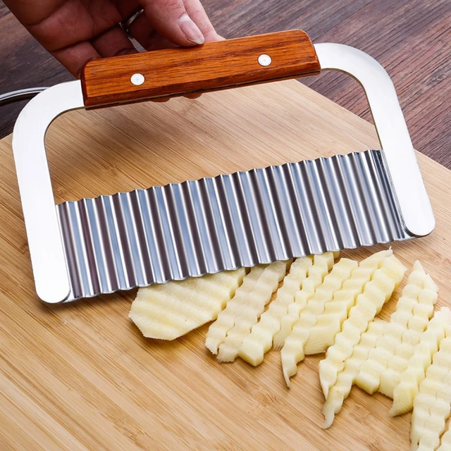 Cuchillo de rejilla para cortar patatas, utensilio de cocina para cortar  patatas - AliExpress