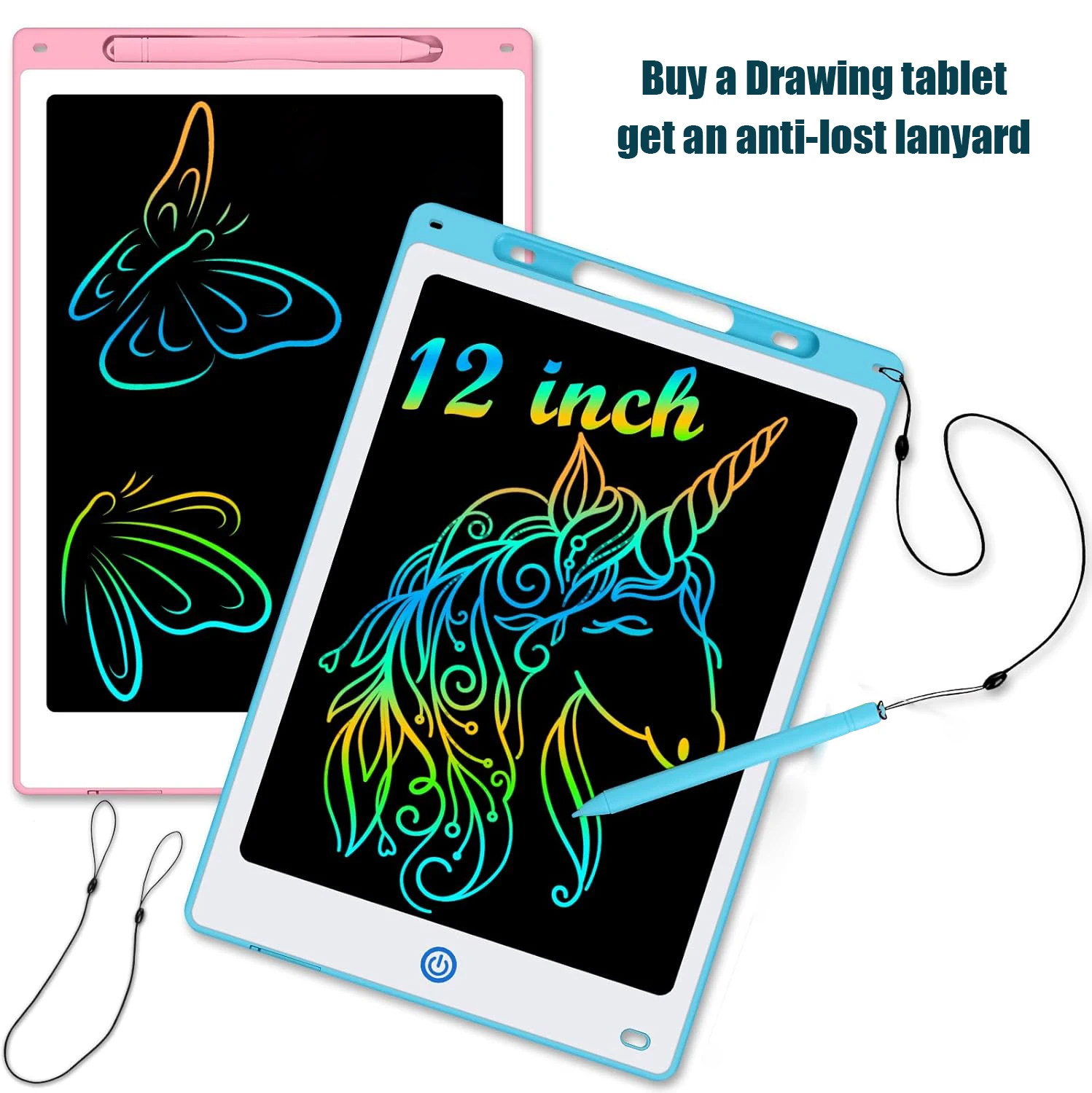 16/12/10/8.5 Inch LCD Graphic Tablet, Cartoon Color Drawing Tablet, 3 4 5 6 7 8 Years Kids Birthday Gifts/Christmas/Travel toys