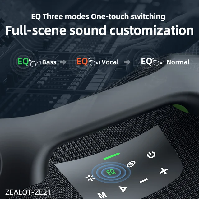 7798-b10602.jpg ZEALOT-ZE21 250W Big Power Wireless TWS Subwoofer Bluetooth Speaker High Volume Waterproof Portable Mobile Power HIFI Sound