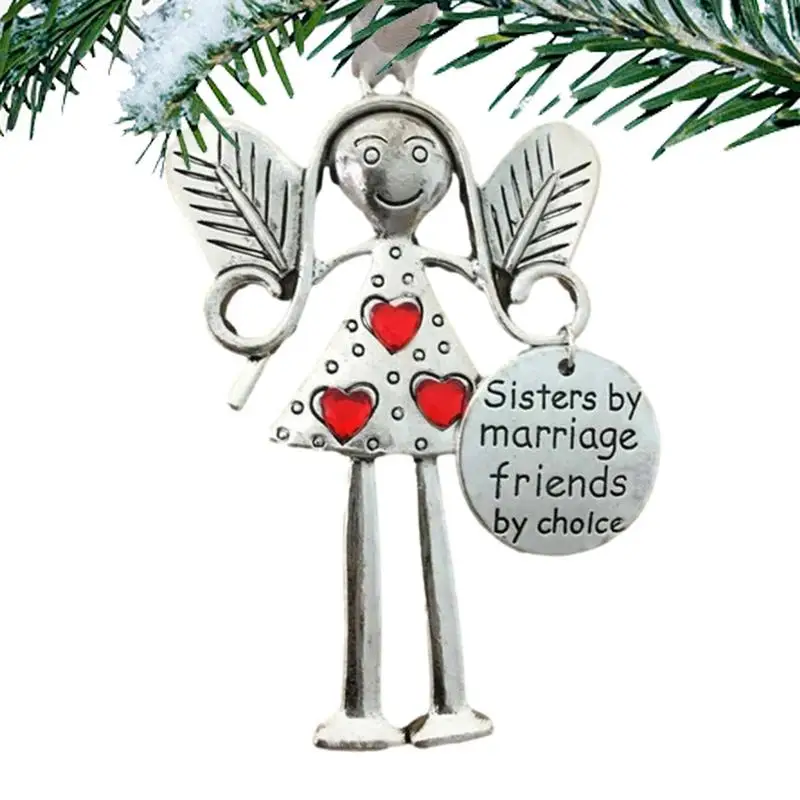 

Украшения для рождественской елки с ангелом, украшение для праздника, сумасшедшие красивые друзья навсегда, украшение для комнаты, подарки дружбы