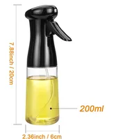 Bouteille de pulvérisation d'huile de 200ml 300ml, distributeur d'huile d'olive de cuisine, Camping barbecue cuisson vinaigre Sauce soja pulvérisateur conteneurs 6