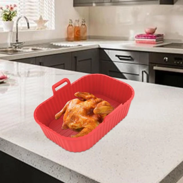 Air Fryer Silicone Liners Pot for 5 to 8 QT Rectangle Silicone Air