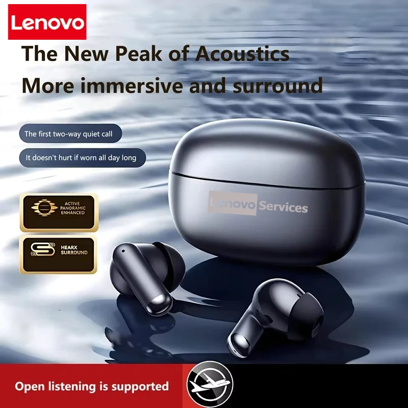 Lenovo Bluetooth Wireless Headset Sleek Design Superior Sound Quality Long Battery Life Comfortable Fit for All-Day Listening