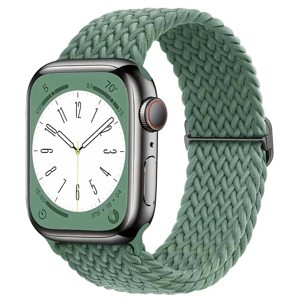 Braided Elastic Adjustable Watch Band with Strap Bracelet Design