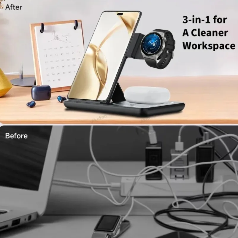 3 in 1 Wireless Charger Desk Stand Samsung