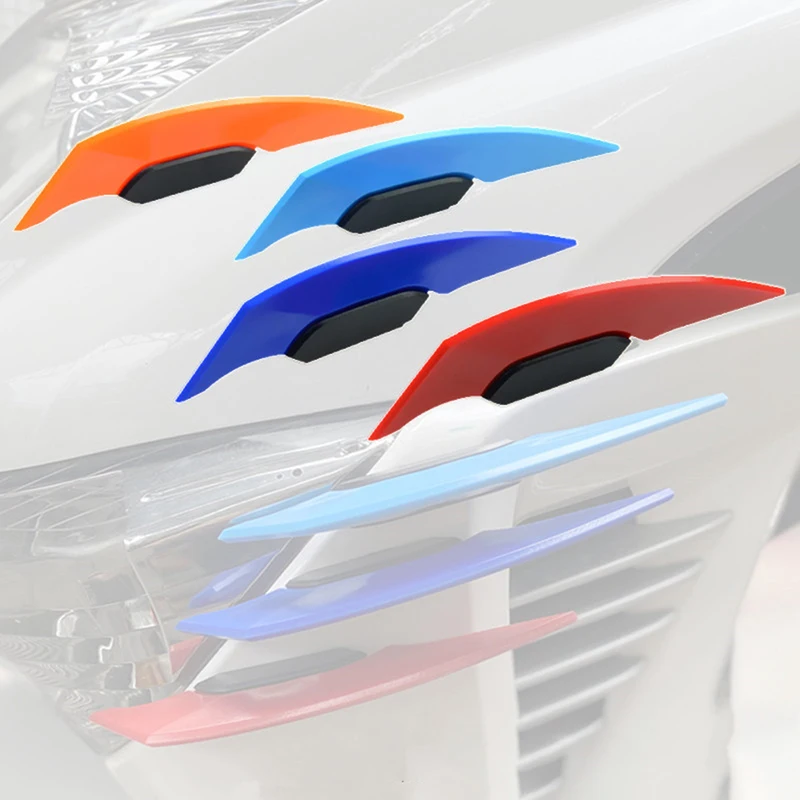 

1Pair Universal Motorcycle Winglet Aerodynamic Spoiler Decoration Sticker for Motorbike Scooter Dynamic Wing with Adhesive