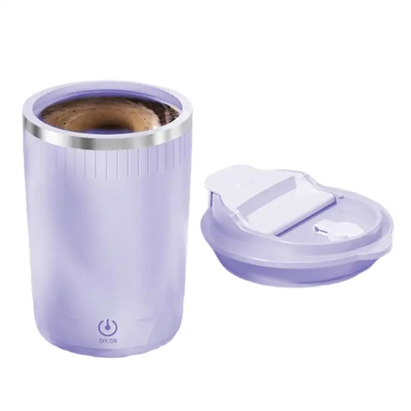 

Stirring Coffee Mug Rechargeable Mixing Cups With Lid Portable Travel Fast Mixing Coffee Cups For Business Trip & Home Kitchen